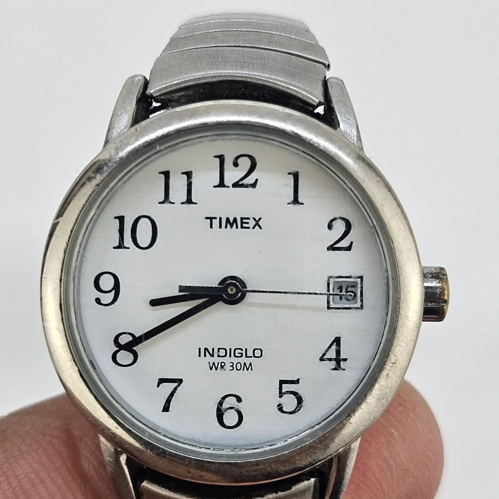 Timex Women's 25MM White Dial Expandable‎ Band 6
